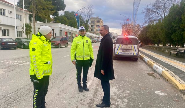 Kaymakam Özderin’den Trafik Polislerine Denetim