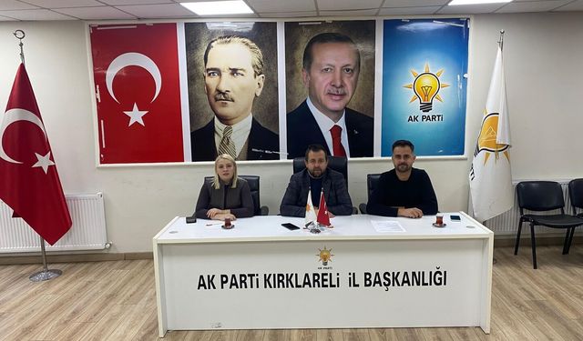 AK Parti Kırklareli İl Yönetimi Haftalık Olağan Toplantısını Yaptı