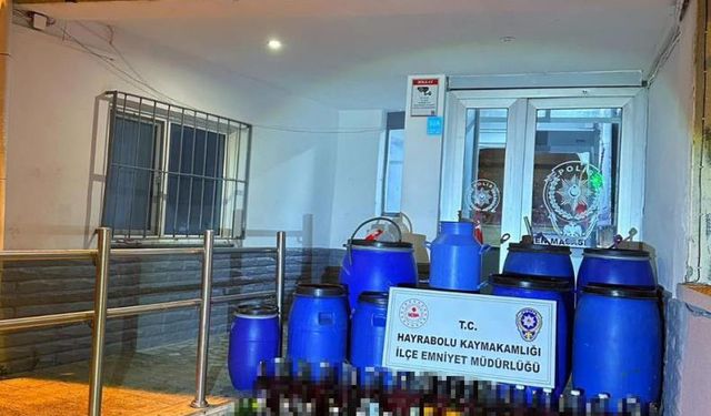Tekirdağ'da kaçak içki operasyonu: 665 litre ele geçirildi