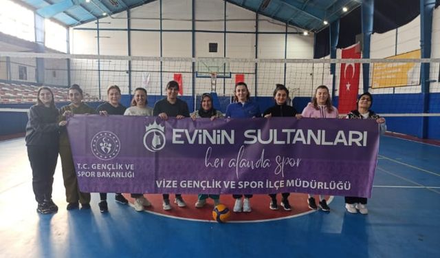 Vize’de “Evinin Sultanları” Voleybol Müsabakası Düzenlendi