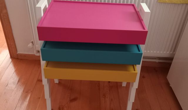 Kırklareli’nde Renkli Sehpalar İlgi Görüyor