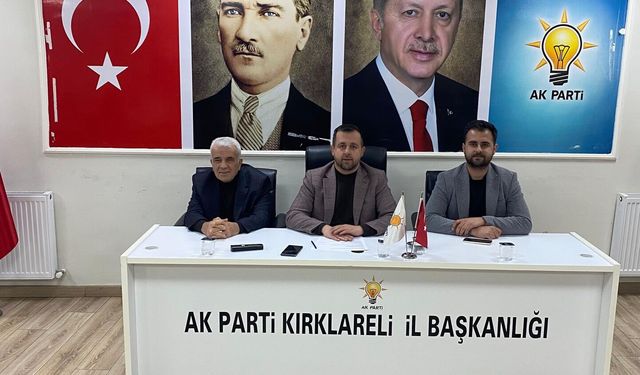 AK Parti Kırklareli İl Yönetimi Toplandı