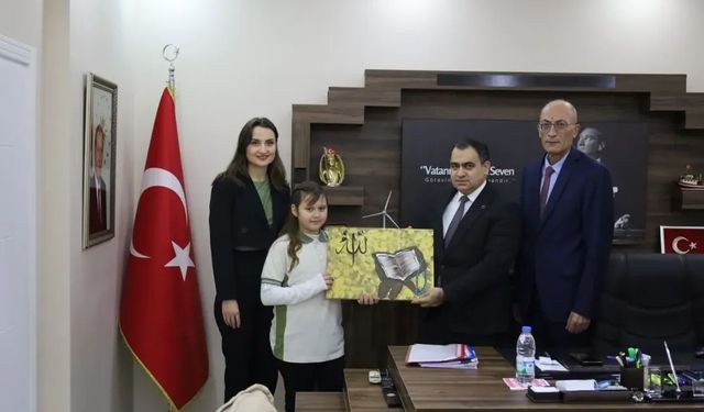 Vize’de Öğrenciden Kaymakam Balaban’a Özel Tablo