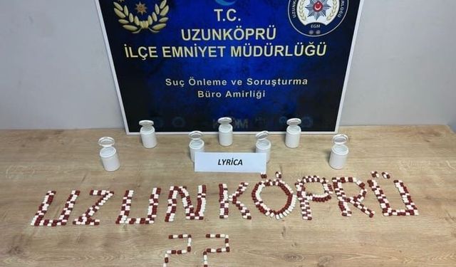 Edirne’de 339 adet uyuşturucu hap ele geçirildi