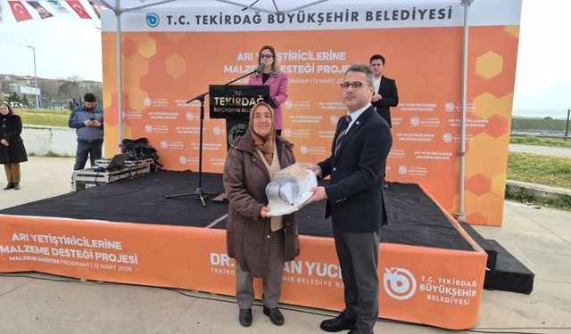Tekirdağ'da arıcılara ekipman desteği