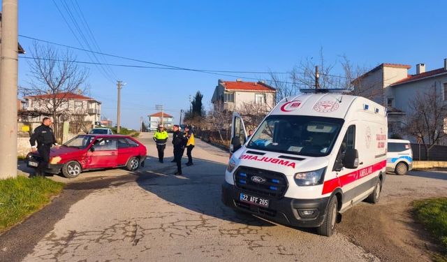 Keşan’da iki otomobilin çarpıştığı kazada 1 kişi yaralandı