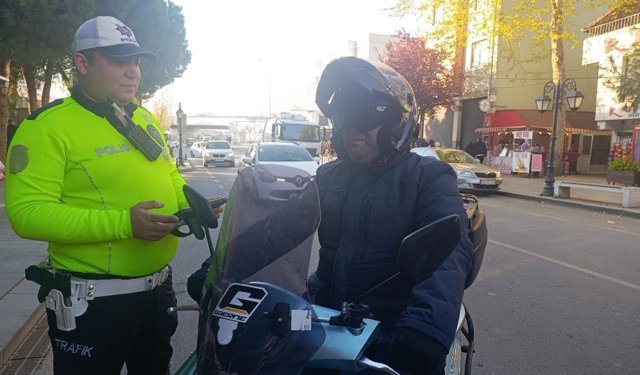 Tekirdağ'da trafik denetimi: 65 araç kontrol edildi