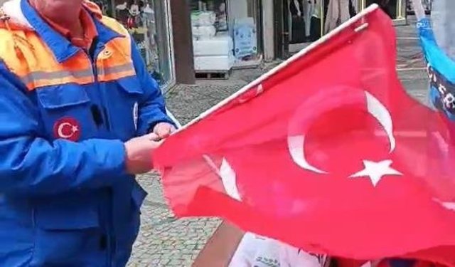Edirne’de 1 Mayıs sonrası Türk bayraklarının çöpe atılmasına tepki