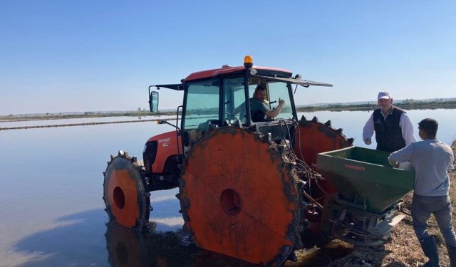 İpsala Ovası’nda çeltik ekim dönemi başladı