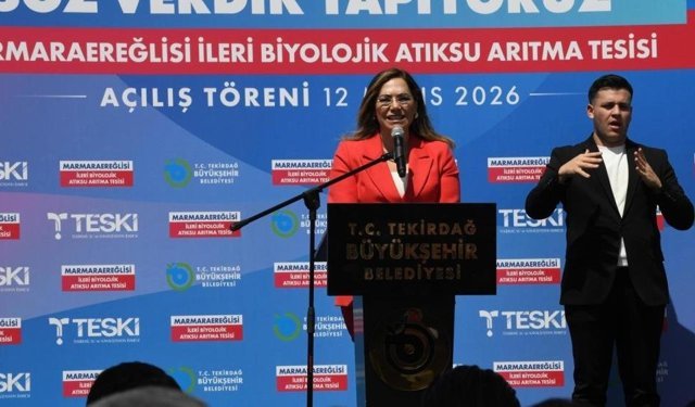 Marmaraereğlisi'nde kapasitesi 6 kata çıkarılan atıksu arıtma tesisi hizmete açıldı