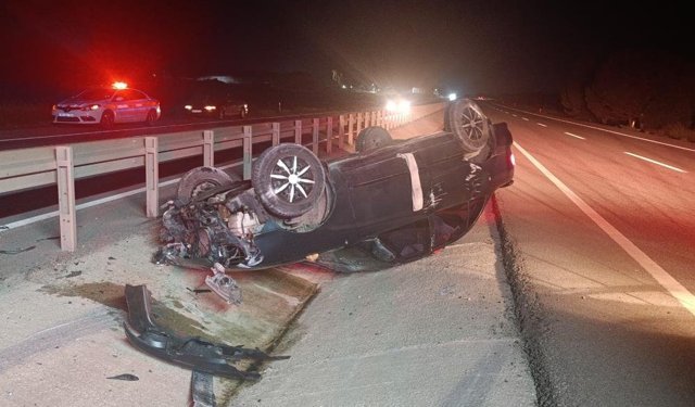 Tekirdağ'da otomobil takla attı: 1 yaralı