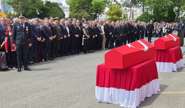 Tekirdağ'da şehit polislere acı veda