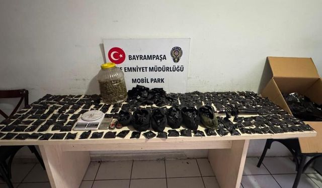 Bayrampaşa'da uyuşturucu imalathanesine baskın: 2 kilo marihuana ele geçirildi