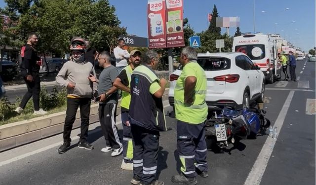 Tekirdağ'da motosiklet yayaya yol veren araca çarptı