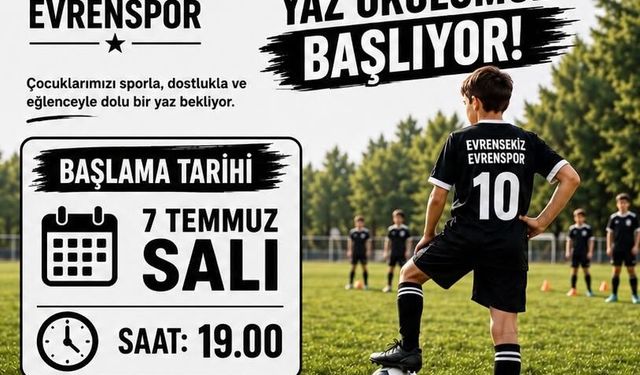 Evrensekiz Evrenspor Yaz Futbol Okulu Başlıyor