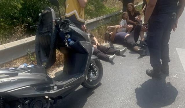 Tekirdağ'da devrilen motosikletteki 3 kişi yaralandı