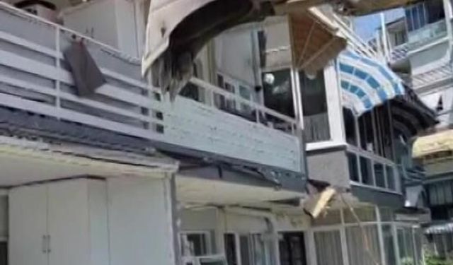 20 santimetrelik balkon çıkıntısı için kepçeli yıkıma ev sahipleri isyan etti