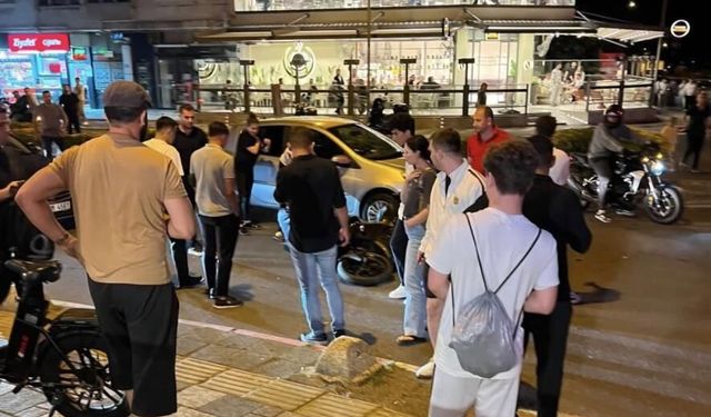 Lüleburgaz'da otomobil ile motosiklet çarpıştı, taraflar arasında gerginlik yaşandı