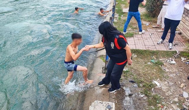 Adana'da sulama kanalına giren 7 kişiye 25 bin 942 TL ceza
