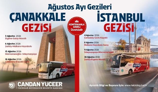 Tekirdağ’da tarih ve kültür gezileri için Ağustos takvimi belli oldu