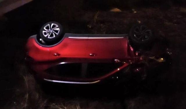 Takla atan otomobilden burnu bile kanamadan çıktı: "Biraz süratliydim, kontrolden çıktım"