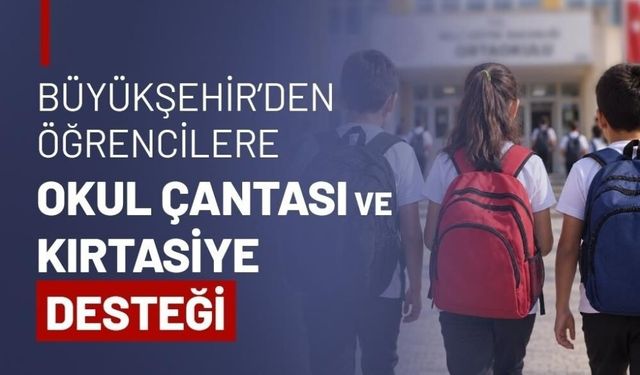 İhtiyaç sahibi öğrencilere okul çantası ve kırtasiye desteği