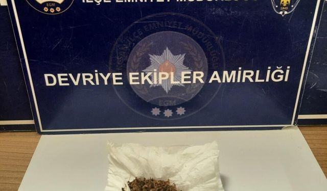 Keşan'da uyuşturucu ile yakalanan şüpheli gözaltına alındı