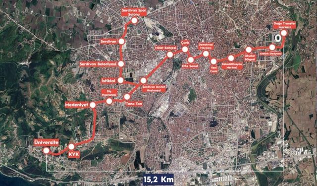 Bakan Uraloğlu: "15,2 kilometre uzunluğundaki Adapazarı-Serdivan Tramvay Hattımızı 19 istasyonla hizmete sunacağız"