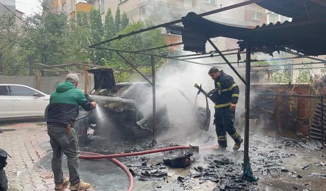 Yangını söndürmek isterken yaralandı