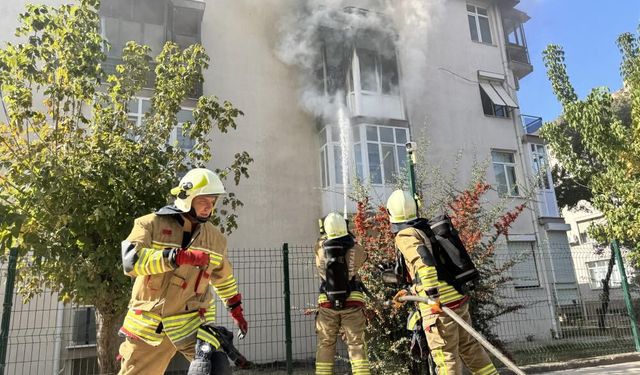 Edirne'de apartman dairesinde yangın