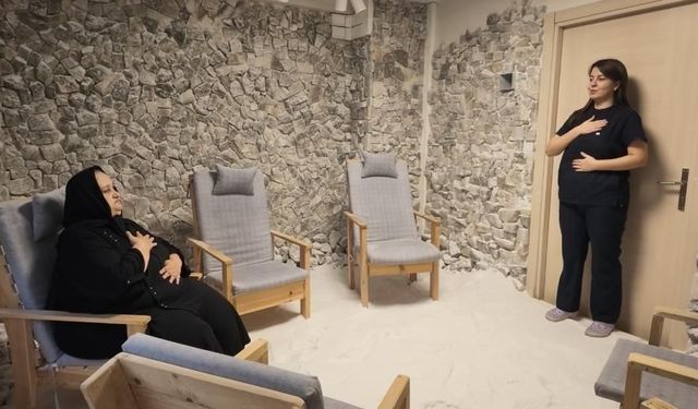 Evden bile çıkamıyordu, 25 yıllık astım rahatsızlığına tuz mağarasında şifa buldu