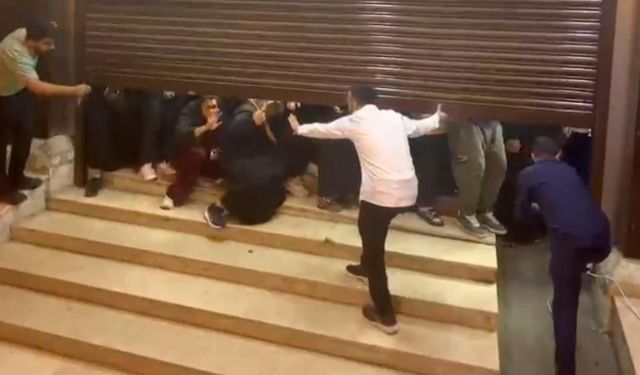 Tekirdağ’da indirim izdihamı kamerada: Yüzlerce kişi aynı anda akın etti