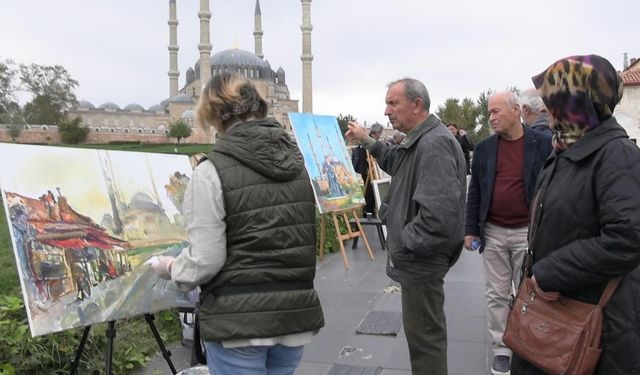 Edirne'de Mimar Sinan'ın şaheseri ressamlara ilham oldu