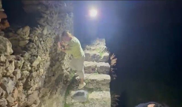 Alanya Kalesi'nde mahsur kalan 3 Rus kurtarıldı