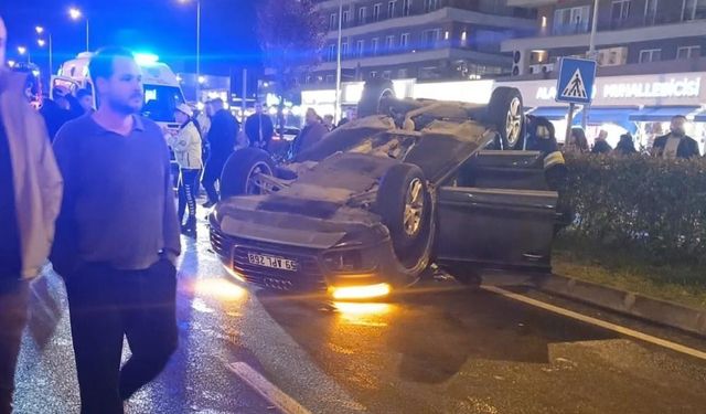 Çorlu'da otomobil takla attı: 2 yaralı