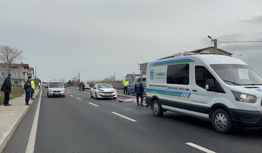 Tekirdağ'da feci kaza: Otomobilin çarptığı yaya hayatını kaybetti