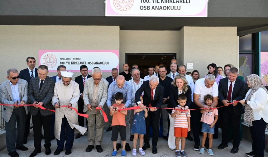 100. Yıl Kırklareli OSB Anaokulu Açıldı