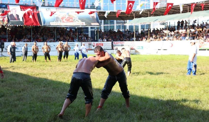Çanakkale'de Geleneksel Tarihi Çardak Yağlı Güreşleri'nin 291'incisi düzenlendi