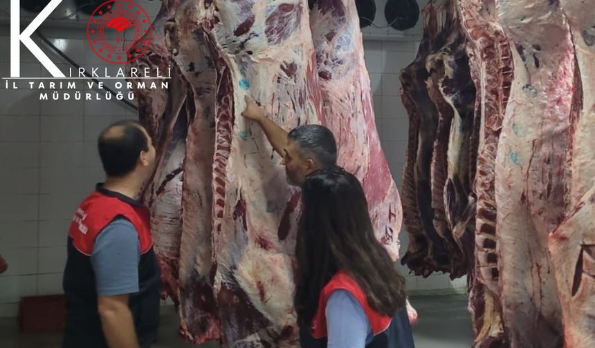 Pınarhisar Mezbahasında Kesim Denetimleri Sürüyor