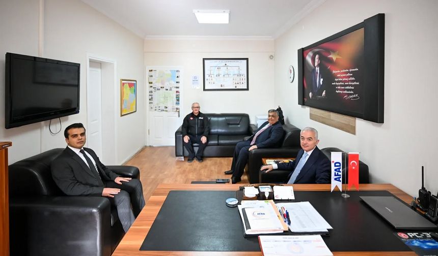 Vali Turan AFAD Müdürlüğünde İncelemelerde Bulundu