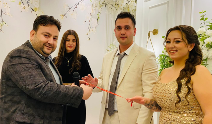 Başkan Gün, Minel ve Eminer’in Nişan Yüzüklerini Taktı