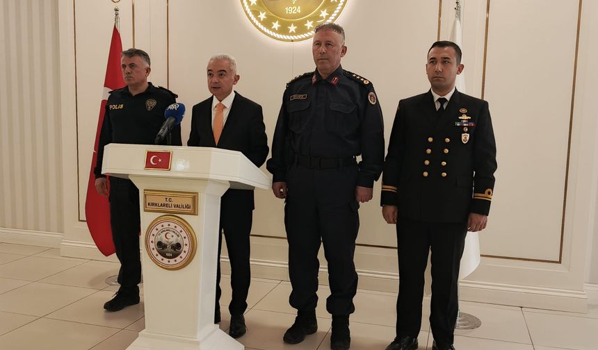 Kırklareli Valisi Turan Kasım Ayı Güvenlik Değerlendirmesini Açıkladı