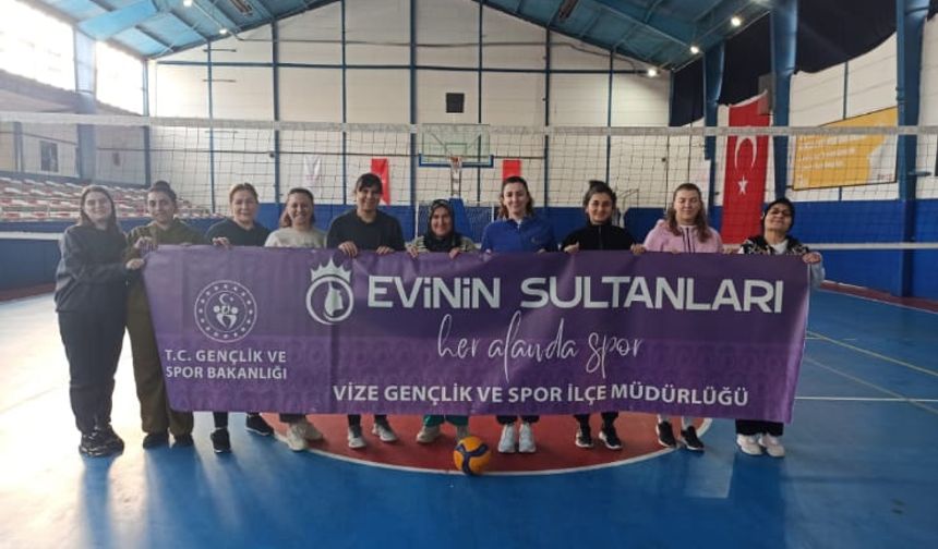 Vize’de “Evinin Sultanları” Voleybol Müsabakası Düzenlendi