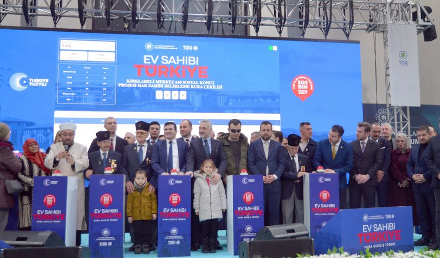 Kırklareli’nde 2 Bin 250 Sosyal Konut İçin Kura Heyecanı