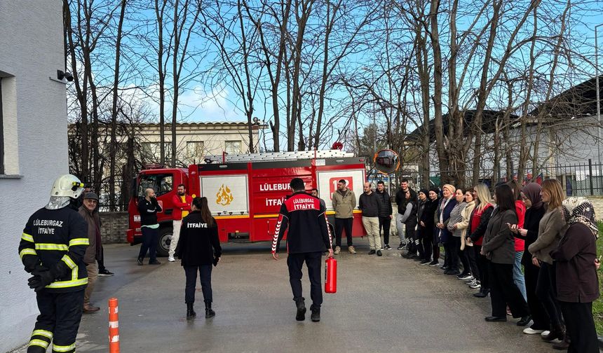 Lüleburgaz’da Personele Yangın Tatbikatı
