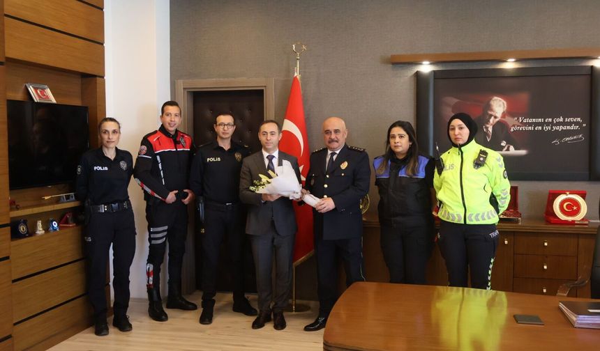 Kaymakam Yıldız’a Polis Haftası Ziyareti