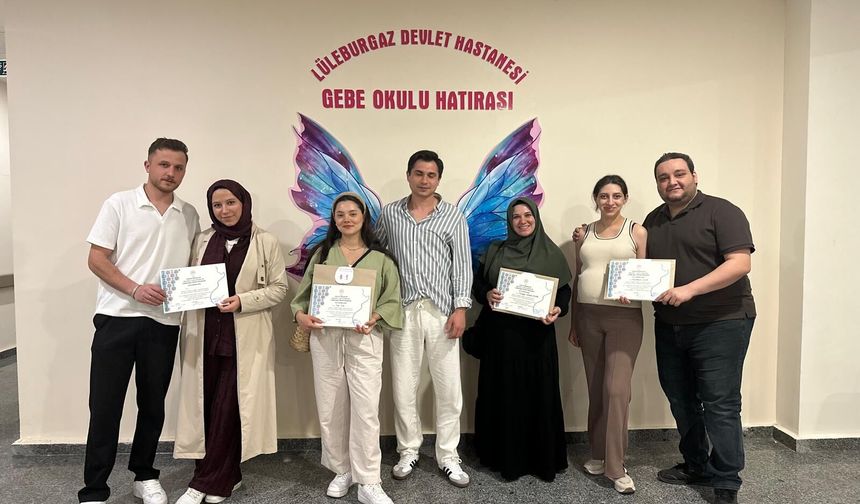 Lüleburgaz Devlet Hastanesi’nde Gebe Okulu Eğitimleri Tamamlandı