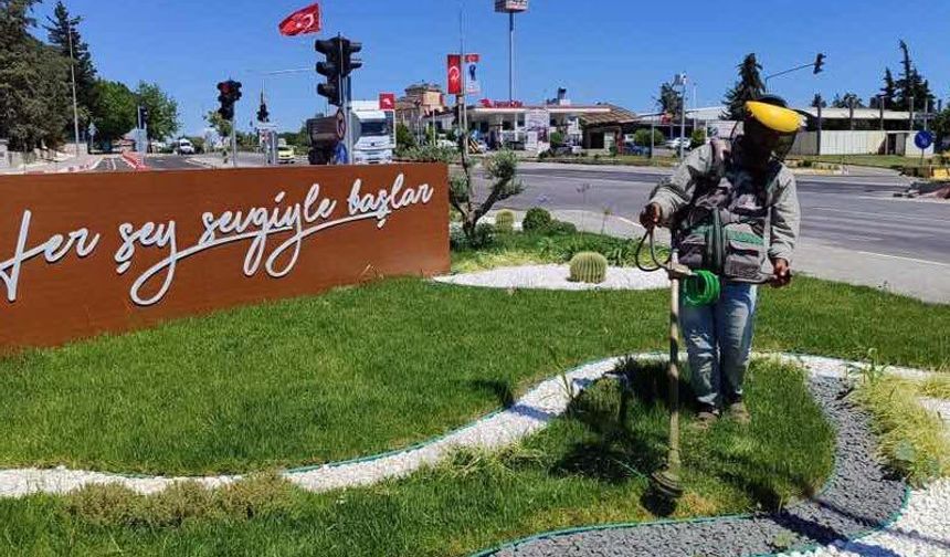 Yeşil Alanlarda Bakım Çalışmaları Sürüyor