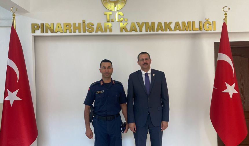 Kaymakam Özderin, Komutan Kubat’ı Kabul Etti