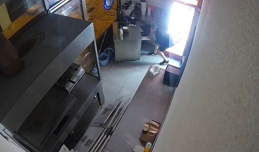Edirne'de çocuk hırsızlar kameraya yansıdı